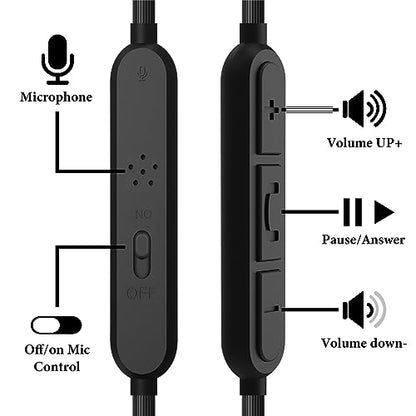 GEEKRIA Audio Cable with Mic Compatible with Bose QC45/QCUltraII/QC35II/QC25 Headphones, 2.5mm to 3.5mm Replacement Stereo Cord with Inline Microphone and Volume Control (4 ft / 1.2 m) - color: Black