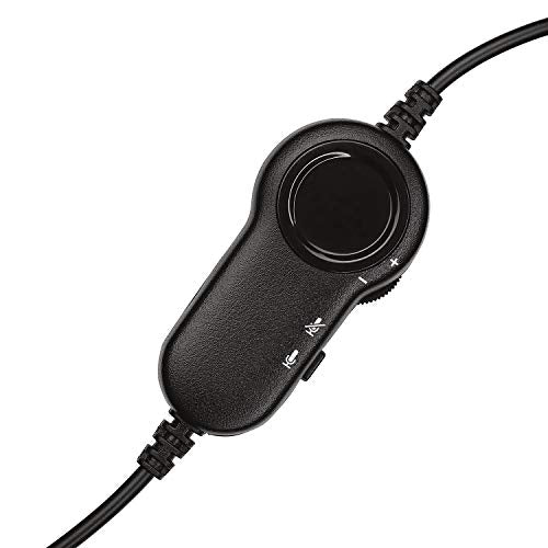 Logitech H151 Wired Headset Analog Stereo Headphones - Black | Analog headphones, rotating mic, 3.5 mm audio jack, in-line controls, compatible with PC, Mac, laptop, tablet, and smartphone