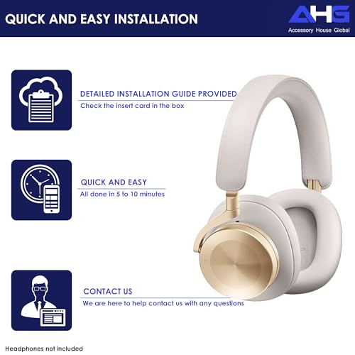 AHG Accessory House Global Upgraded Replacement Beoplay h95 Ear Pads Cushions Compatible with Bang & Olufsen Beoplay H95 Headphones (Gold). Sheepskin Leather/High-Density Foam/Strong Magnet - color: Gold
