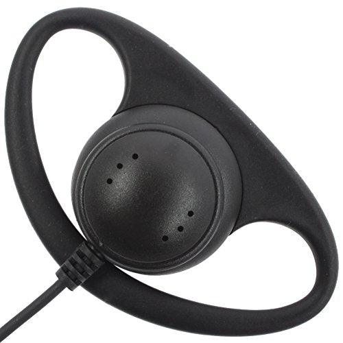D Shape Earpiece Headset PTT for Motorola Two Way Radio Walkie Talkie 2pin(Pack of 2)