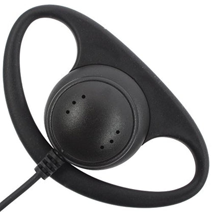 D Shape Earpiece Headset PTT for Motorola Two Way Radio Walkie Talkie 2pin(Pack of 2)