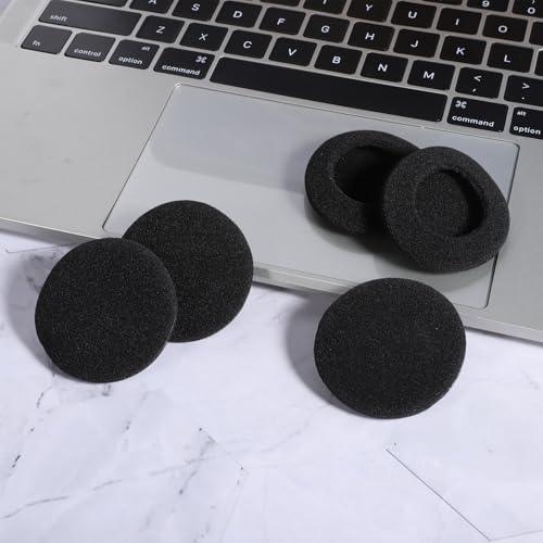 6 PCS Headphone Earpads, 50mm/2" Ear Cushions Ultra Soft Foam Cover Replacement Headphons Ear Covers for Headphones Most Standard Size Office Telephone Headsets H251 H251n H261n H351 H361