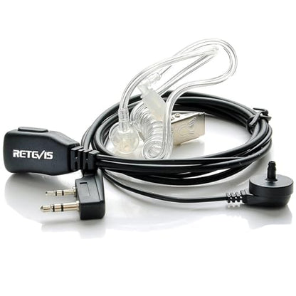 Retevis Walkie Talkie Earpiece with Mic, for RT22/RT21/RT68/H777/RT86 | Comfortable Acoustic Tube, Compatible with Pxton, Baofeng BF-888S, Kenwood walkie talkies, Surveillance Headset(1 Pack) - style: Acoustic Tube
