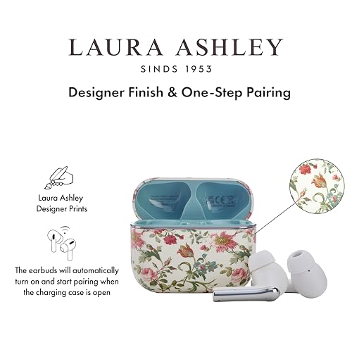 Laura Ashley Rosalind TWS Wireless Earbuds - Skylark Rechargeable Ear Buds - color: Rosalind