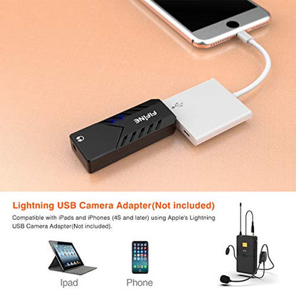 FIFINE Wireless Microphones for Computer, USB Wireless Microphone System for PC and Mac, Headset UHF System with USB Receiver,Transmitter, Headset and Clip Lavalier Lapel Mic-K031B | UHF System with Receiver and Transmitter,Clip Lavalier Lapel Mic, for PC