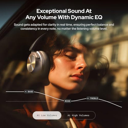 Noise Master Buds Max, Sound by Bose Wireless Over-Ear Headphones with Segment Leading Adaptive ANC, Dynamic EQ, LHDC 5.0, Immersive Spatial Audio,Upto 60H Playtime, App Support (Titanium) - color: Titanium