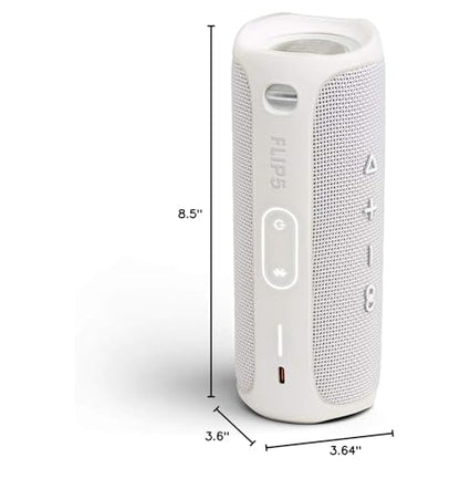 JBL FLIP 5 Waterproof Portable Bluetooth Speaker - White (Renewed) - color: White