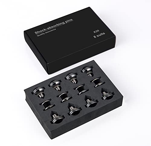 Speaker Spikes Adjustable Floor Protectors 8pcs with Adhesive, Black - color: Black