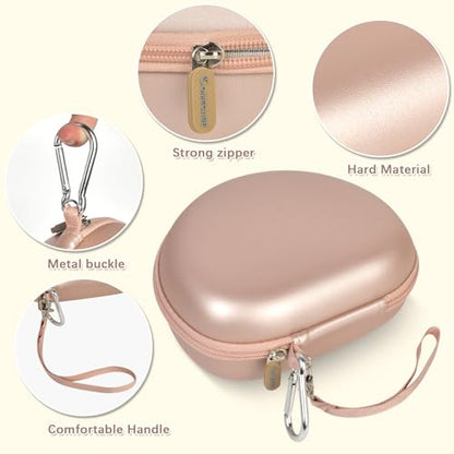 Extra Large Headphone Case Compatible with Picun B8/ P26/ for Beats Studio Pro/ Solo3/ Studio3/ for Elecder i39 and More Foldable Bluetooth Wireless Headset - Rose Gold - color: Rose Gold