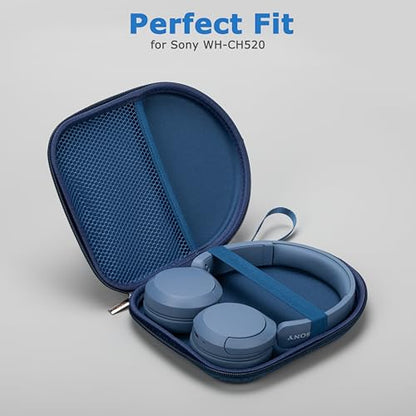 Ginsco Case Compatible with JBL Tune 510BT/520BT/500BT with Sony WH-CH520/510, Ultra-Slim Hard Shell Headphone Case for On Ear Headphones (Blue) - color: Blue