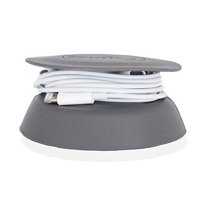 Budley - Tangle-Free Earphone/Earbud Case Compact Storage System, Silicone (Gray, Set of 1) - color: Gray