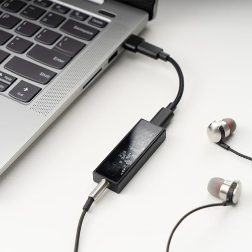 Questyle M12i HiFi Headphone Amplifier [MFi Certified] Portable USB DAC | Lossless Mini Audio Amps Supports PCM 768kHz/DSD512 with 3.5mm Outputs High Resolution for Smartphones/PC/Laptops