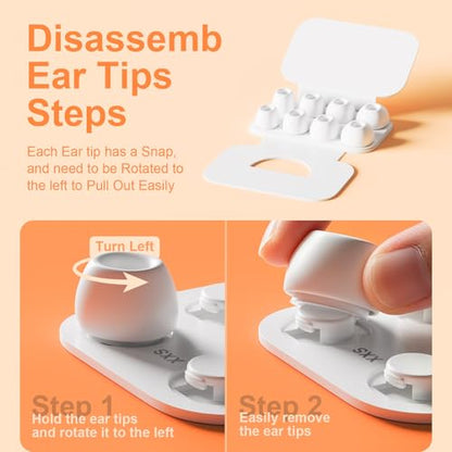 Replacement Ear Tips Compatible with AirPods Pro 3rd Generation – Silicone Earbud Tips with Cleaning Pen, Secure Fit, Noise Isolation, Soft Comfort Ear Tips Kit (4 Pairs, XXS/XS/S/L)
