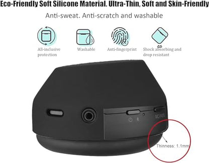 Adhiper XM5 Sweat Covers Accessories for Sony WH-1000XM5 - Black | Soft Silicone Case, 3-in-1 Headphone Covers with Ear Cover & Headband Cover & Shell Protector, Sweatproof & Washable - color: Black