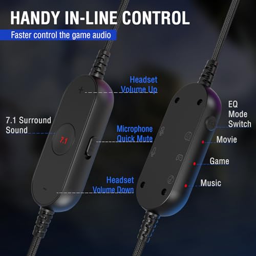 FIFINE Gaming USB Microphone with Headset Bundle for PS5, PC Condenser Mic with Quick Mute, RGB, Gain Control for Streaming, Wired Headphones with Microphone Set with EQ Mode, Soft Ear Pads (A6V+H6)