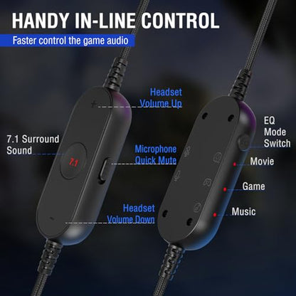 FIFINE Gaming USB Microphone with Headset Bundle for PS5, PC Condenser Mic with Quick Mute, RGB, Gain Control for Streaming, Wired Headphones with Microphone Set with EQ Mode, Soft Ear Pads (A6V+H6)