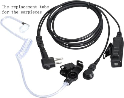 20pcs Radio Earpieces Replacement Acoustic Coil Tube for Motorola Baofeng Kenwood Walkie Talkie and Two Way Radios Earpieces - color: 20pcs