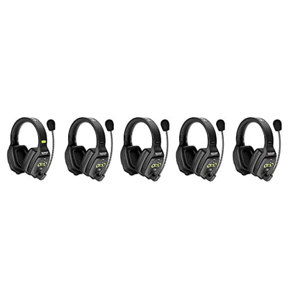 Saramonic 5-Person Full-Duplex 1.9GHz Wireless Headset Intercom System with Hard Case (WiTalk-WT5D) - size: 5-Person Dual-Ear System