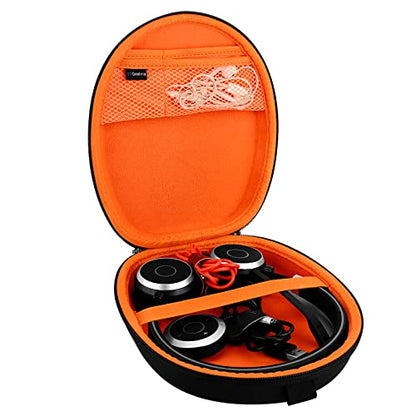 Geekria Shield Headphones Case for Lay Flat On-Ear Headphones, Replacement Hard Shell Travel Carrying Bag with Cable Storage, Compatible with Mpow HC6, Skullcandy Riff 2 Headsets (Black)