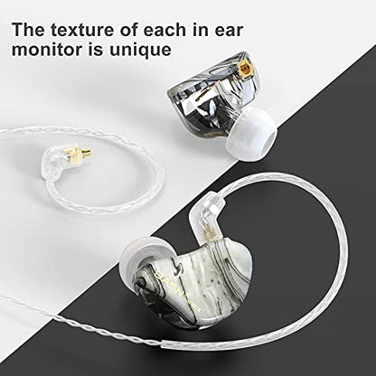 BASN MMCX in Ear Monitor,2DD+1BA Triple Driver Drummer IEM(Porcelain White) - color: Porcelain White