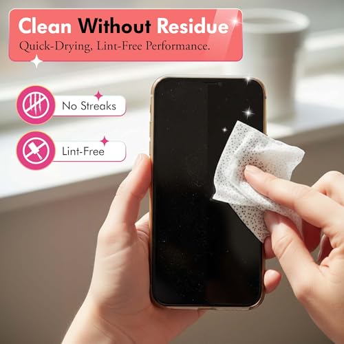 All Smile Tech & Lens Wipes canister for Glasses & Phones, 120 Count | Pre-moistened, lint-free wipes remove smudges without streaks or scratches. Safe for lenses, phones, tablets & screens - color: ALLSMILES