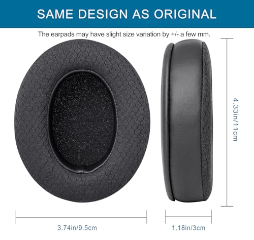Replacement Ear Pads for Sennheiser HD280/HD280-13/HD280-Pro/HD281 - Black | Also for HMD280 / HMD280 Pro / HMD280-13 / HMD281 / HMD281 Pro Headphones, Earpads Cushions with Upgrade Memory Foam