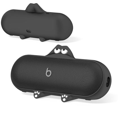 Kawaii Cute Case for Wireless Bluetooth Speaker, Compatible with Beats Pill, Anti-Scratch Protective Sleeve (Black) - color: Black