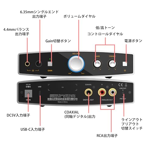 Shanling EH1 Compact Desktop DAC & Headphone Amplifier (Black) - color: Black, style: Compact Desktop DAC