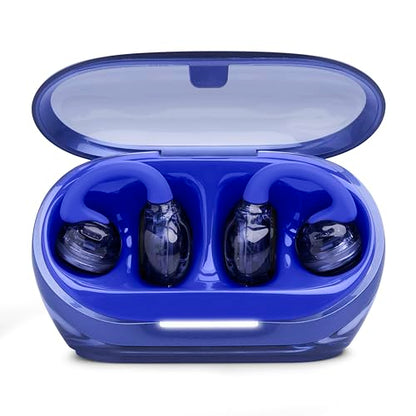 JBL Soundgear Clips Open Ear Headphones for Situational Awareness - Blue | Up to 32 Hours Total Playtime With Speed Charge, Sweat Resistant, Noise-Reducing Mics, App Control For Custom Audio - color: Blue