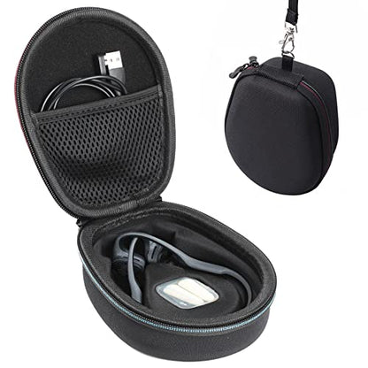 Hard Case Compatible with AfterShokz Trekz Air/Aeropex/Titanium Mini Open Ear Wireless Bone Conduction Headphones AS650 / AS800, EVA Storage Pouch for Charging Cable, Black - color: Black
