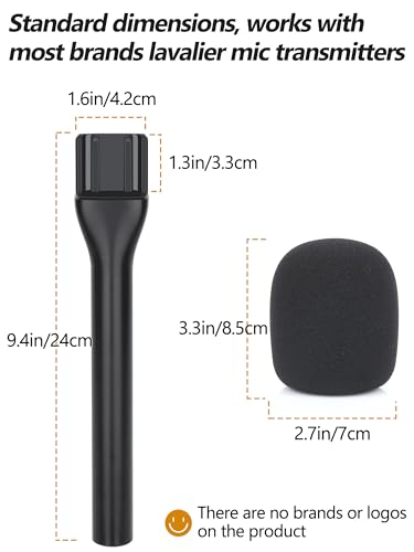 YOUSHARES Interview Microphone Handheld Adaptor for Rode Wireless Go II/Wireless PRO/Wireless ME/DJI Mic/DJI Mic 2 - color: Style_E
