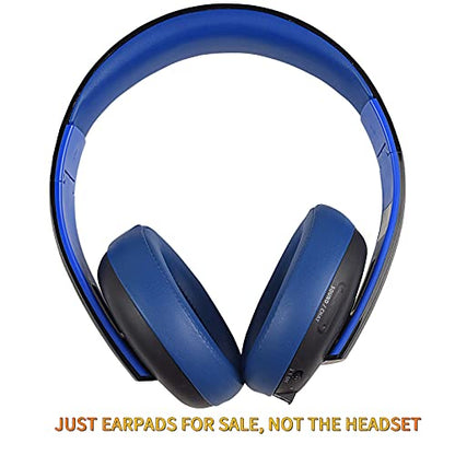 MOLGRIA Replacement Ear Pads, Earpads Cushion Cover for Sony PS3 PS4 Gold Wireless Playstation 3 Playstation 4 Headset CECHYA-0083 Stereo 7.1 Virtual Surround Headset(Blue) - color: Blue