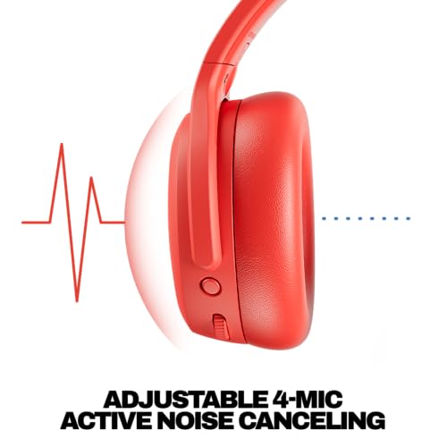 Skullcandy Crusher ANC 2 Noise Cancelling Wireless Headphones - Plasma | Multi-Sensory Crusher Bass, Over-Ear Fit, Bluetooth, 60 Hours Battery, Working Out, Gym, Travel, Studying, Music, Gaming - color: Plasma