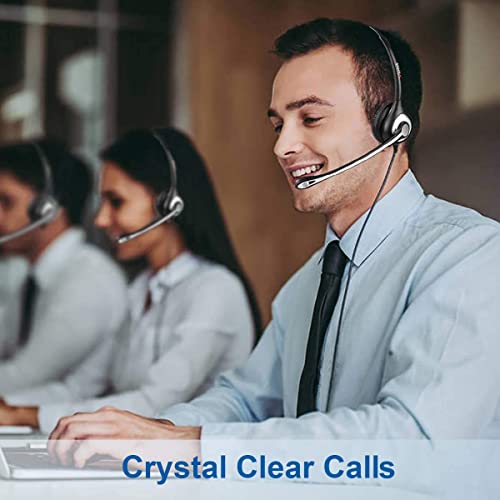 Phone Headset with Microphone Noise Cancelling & Volume Controls, 2.5mm Telephone Headset Compatible with Polycom Panasonic AT&T Vtech Uniden Office Cordless Phones, Clear Chat, Ultra Comfort,Single - size: 60-monaural