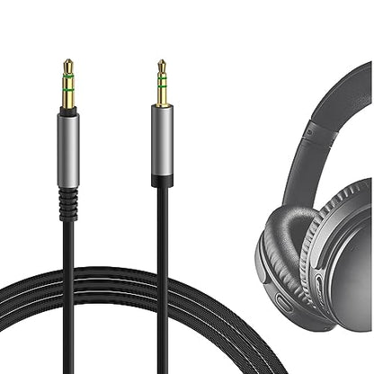 GEEKRIA Audio Cable Compatible with Bose QuietComfort Ultra/45/35II/35/25, 700 Headphones, 3.5mm to 2.5mm Replacement Stereo Cord (4 ft / 1.2 m)