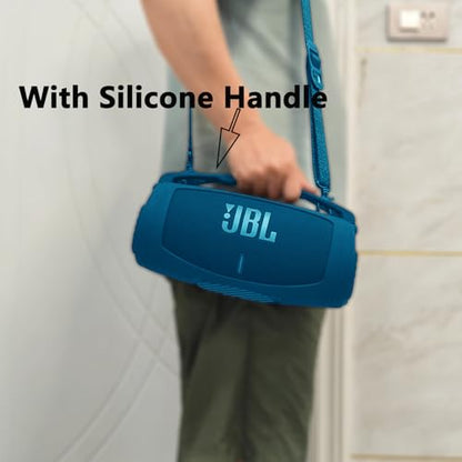 Silicone Cover Case for JBL Xtreme 3 Portable Bluetooth Speaker | Soft Skin Sleeve Protective Carrying Case for JBL Xtreme 3 with Handle, Shockproof and Anti-Scratch Cover (Blue) - color: Blue