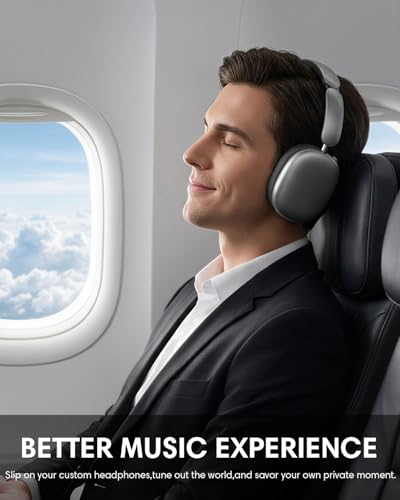 Wentronic Y02 Active Noise Cancelling Wireless Headphones, Grey | Over-Ear, Bluetooth, 60H Playtime,Crystal Clear Calls, Hi-Res Audio, Big Bass, Foldable Lightweight for Travel Home Office - color: Grey