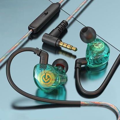 Wired Gaming Earbuds with Mic, Japan Tuning Tech, Deep Bass & HiFi Sound, Noise Isolating in-Ear Headphones, Zero-Lag for Gaming, Crystal-Clear Calls, Laptop, Switch - 3.5mm Cyan - color: cyan