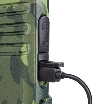 Retevis RT22 Lightweight Walkie Talkies Long Range with Earpiece (2 Pack) - color: Camouflage