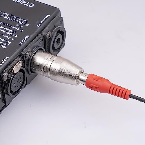 XLR Male to RCA Female Adapter Cable - 2 Pack Audio Connector Converter for Microphone - color: XLR M To RCA F