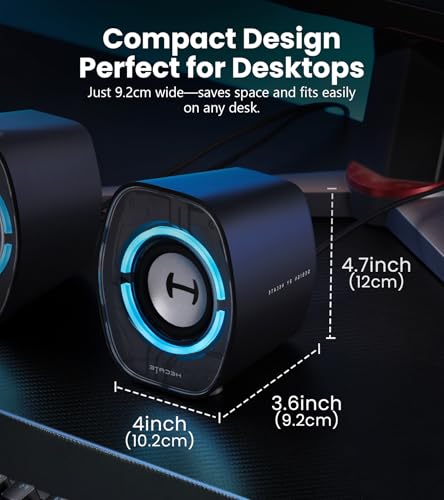 Edifier G1000 II Desktop Computer Speakers for Gaming, 2.5" Full-Range Driver & Enhanced Bass, Bluetooth 5.4 USB-C AUX, 9 Dynamic RGB Lighting Modes for PC - Black | 2.5" Full-Range Driver & Enhanced Bass, Bluetooth 5.4, 9 Dynamic RGB Lighting Modes for P