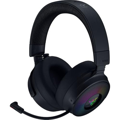 Razer Kraken V4 Pro Wireless Gaming Headset w/OLED Control Hub | HD Haptics, 2.4GHz Wireless, Bluetooth, USB, 3.5 mm, Super Wideband Mic
