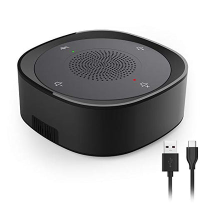 USB Speakerphone Microphone, Conference Speaker Omnidirectional Computer Mic, with 360º Voice Pickup, Touch-Sensor Buttons for Mute/unmute, Streaming, Call Speaker Skype, Webinar, Interview -(JV801) - size: JV801