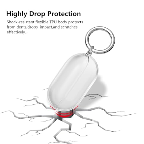 Aircawin for Beats Solo Buds Case Clear,TPU for Beats Solo Buds Cover 2024 | Shockproof Full Protective Soft Transparent TPU Cover for Beats Solo Earbuds with Keychain and Cleaning Pen-Clear - color: Crystal