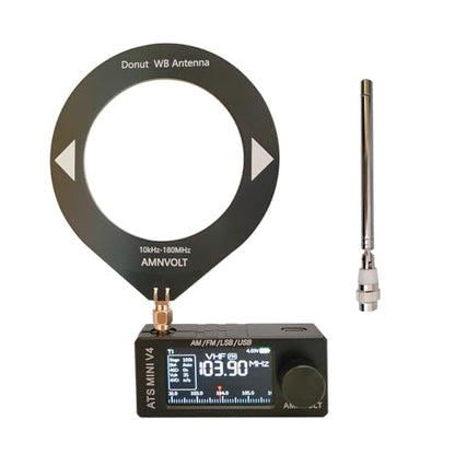 Upgraded ATS MINI V4B Radios with Exquisite Metal Shell, SI4732 Pocket Shortwave Radio, Portable AM/FM/LSB/USB Full Band Receiver, with Built-in Headphone Amplifier, Speaker and Hi-Z - style: Metal Shell Style