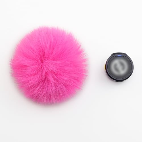 LEFXMOPHY for Hollyland Lark M2 Windscreen Hot Pink Furry Wind Muff Deadcat Foam 2-Pack - color: PINK