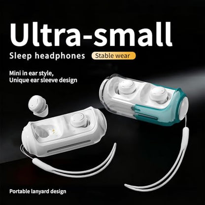 Mini Wireless Earbuds Bluetooth 6.0 in Ear Light-Weight Headphones,with 360-degree Rotating Charging case,ENC Noise Cancelling, Ergonomic Sport Headphone Headset for Gym/Running/Work(White) - color: White
