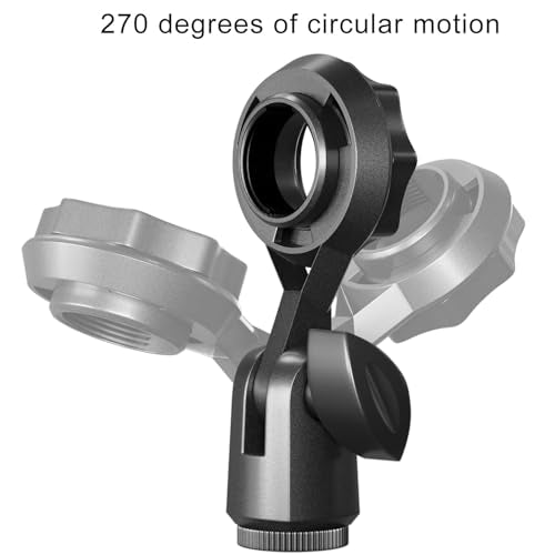 Condenser Microphone Holder For 22 Mm/0.9 Inch Microphones Standard Connector Thread Compatible With Stand Devices With 3/8 Adapter Nut Adapts To Screw-In Microphones