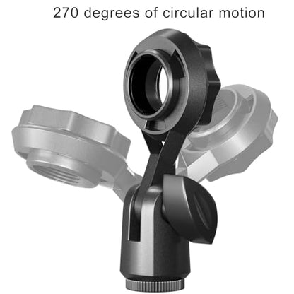 Condenser Microphone Holder For 22 Mm/0.9 Inch Microphones Standard Connector Thread Compatible With Stand Devices With 3/8 Adapter Nut Adapts To Screw-In Microphones