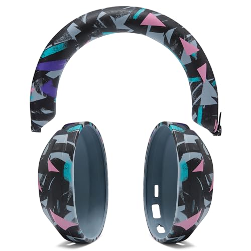 WC ShellZ XM5 - Exterior Shell & Headband Covers for Sony WH1000XM5 | Made by Wicked Cushions | Protective, Made with Premium Silicone | 90's Black - color: 90's Black